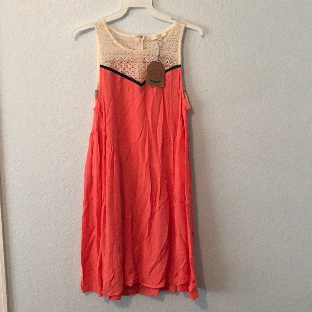 Country Coral Summer Dress